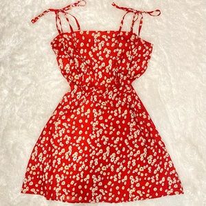 Red sun dress